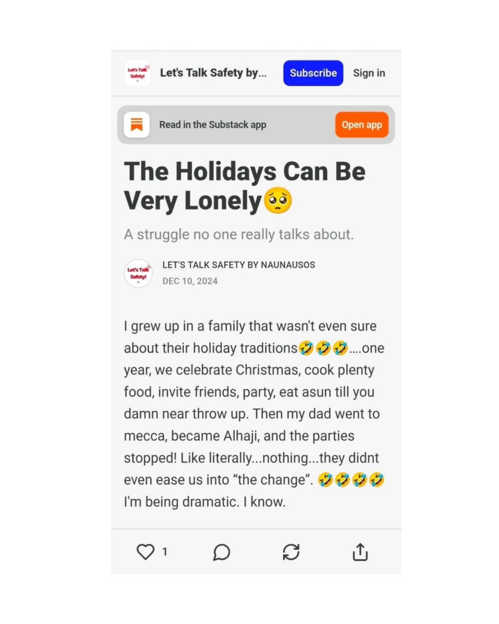 Instagram post from naunausosapp. This post is in position 1.