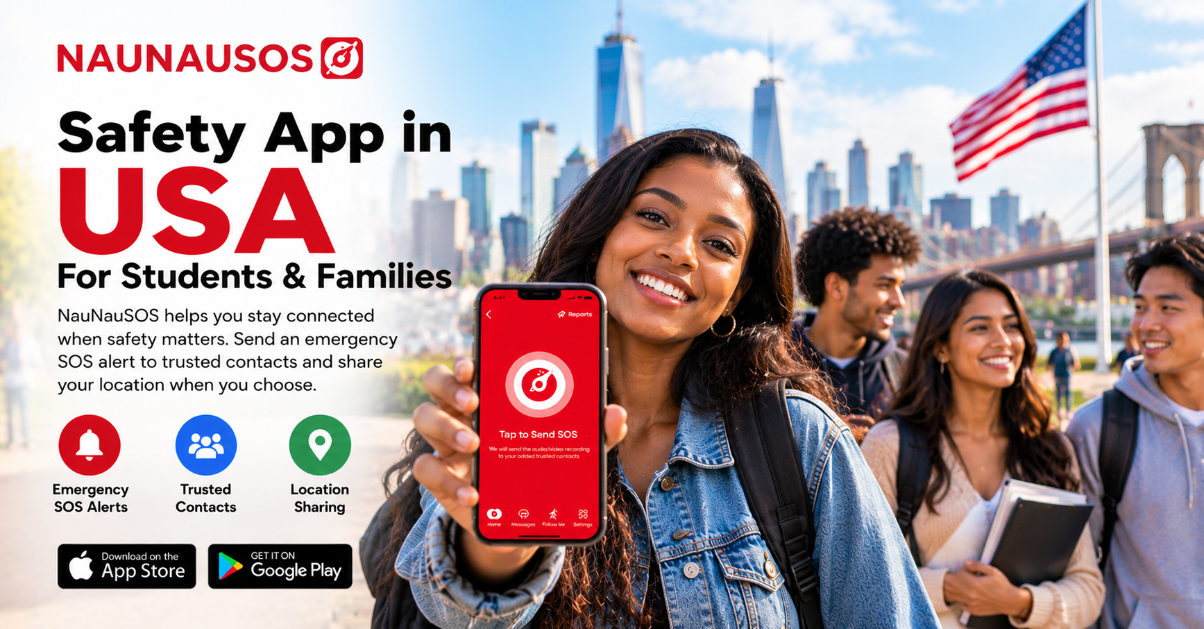 USA Students using NauNauSOS App to feel safe on campus