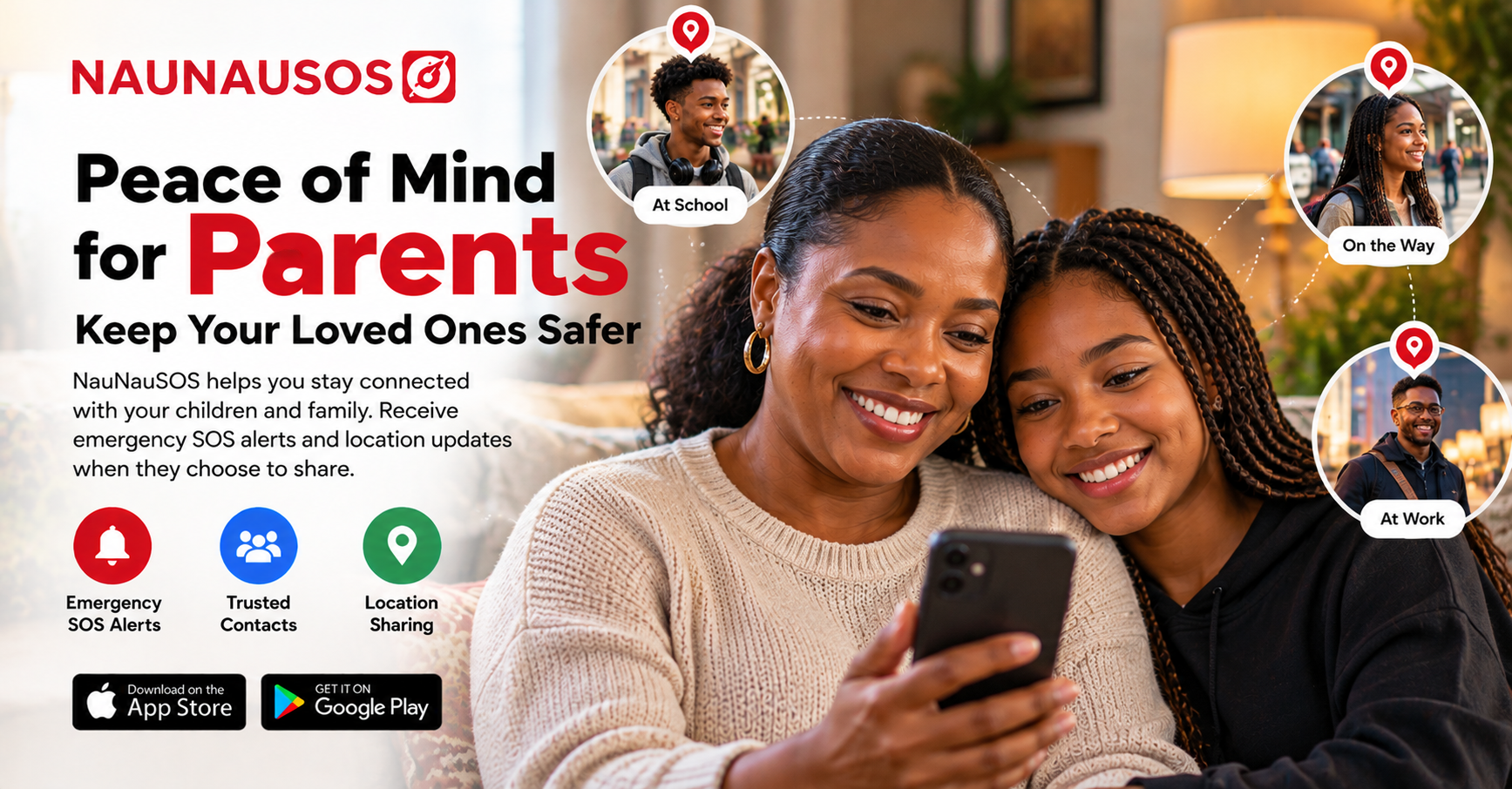 Safety app for parents